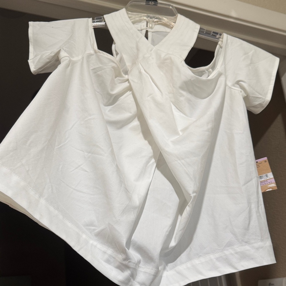 Rachel White Cut-Out Blouse